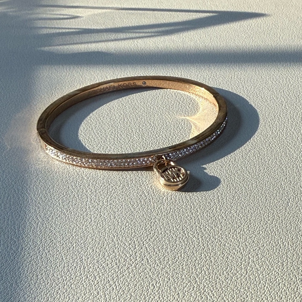 Michael Kors Rose Gold Bangle with Charm